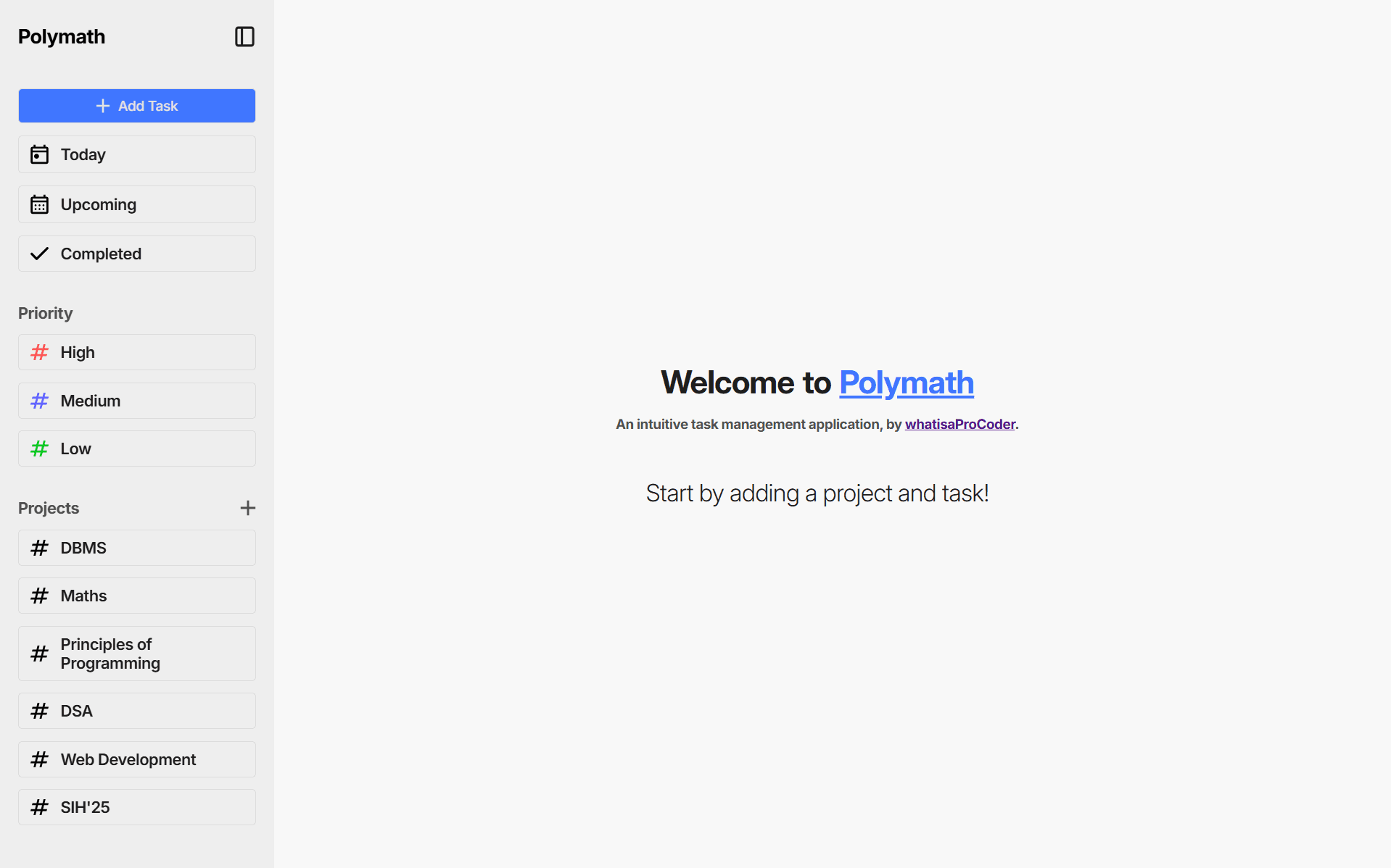 Polymath Task Management